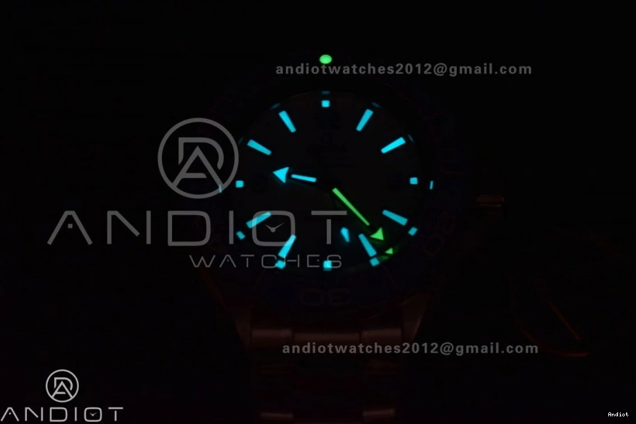 Ultra Dial 6000M Bezel SS A2824 1:1 Deep Bracelet Best Edition SS Ceramic Seamaster TF on Black Blue 1231